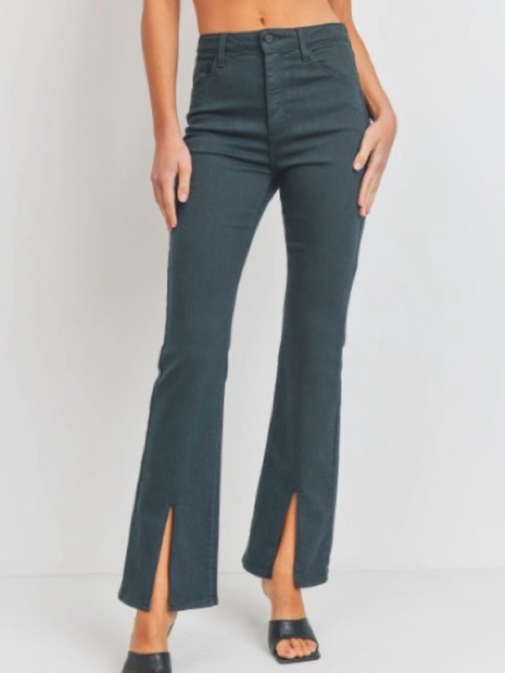 Just Black High-Rise Split-Hem Women's Jeans